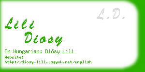 lili diosy business card